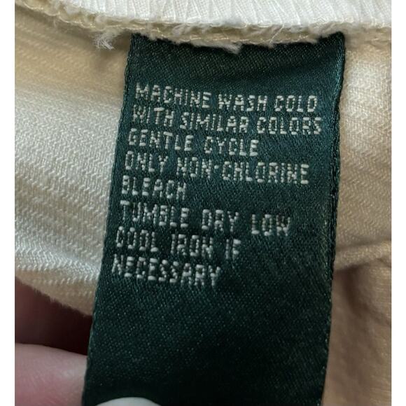 VTG Lauren Ralph Lauren Women's Sz 8 Cream Straight Leg Pants Flat Front Office - Picture 7 of 9